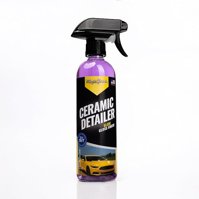 Magic Finish Ceramic Detailer (16 fl oz) – High-Gloss Ceramic Spray Coating for Sleek, Glossy Finish and Paint Protection – Car Detailing Supplies for Waxed, Painted, and Coated Surfaces