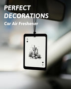 Vintage Western Car Air Freshener 4 Pcs, Long Live Cowgirls Cow Skull Cactus Ace Card Hanging Air Freshener for Cars Closet Drawer Books, Retro Western Car Accessories Mirror Decor for Women