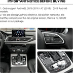 Wireless CarPlay Android Auto Retrofit Kit Decoder Box for Audi A6L 2016-2018, A7 (2018) Interface Box Fit Car Radio Upgrade GPS Navigation Support Mirror Link,Backup Camera, Siri