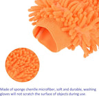 M METERXITY Microfiber Chenille Wash Mitt - Double Side Reusable Gloves for Cleaning Scratch-Free, Apply to Car Cleaning, Kitchen