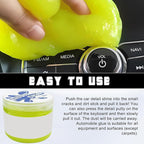 Car Cleaning Gel Clean Putty, Universal Auto Interior Cleaner Slime, Auto Detailing Tools Accessories for Cleaning Vehicle Interiors/Electronic Products/Homes/Offices, Gifts for Men Women (Yellow)
