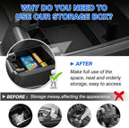 Autorder Center Console Organizer for 2023-2026 Chevy Chevrolet Colorado/GMC Canyon Accessories Armrest Storage Box Secondary Insert Tray with Anti-Slip Mats