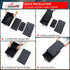 Center Aisle Storage Box Compatible with 2017-2026 Ford Transit First Row Foldable Aisle-Mount Storage Box Replaces the Console Organizer for 2025 Transit Accessories