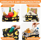 Vankor Car Trash Can for Car Cute,Bag Bin Hanging Waterproof Automotive Garbage Cans Leak Proof Vehicle Trash Can Sunflower
