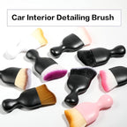 AOCISKA Car Interior Detailing Brush,Soft Bristle Cleaning Brush Car Detailing Brush Dusting Brush,Car Interior Cleaning Tool,Auto Detail Brush Car Dash Duster Brush (Black&Pink with Cap)