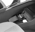 LUWU Lower Console Organizer Compatible with 2023 2024 2025 Toyota bZ4X & 2023 2024 2025 Subaru Solterra Accessories Armrest Console Secondary Storage Box Insert Tray Silicon Material Black