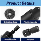9 PCS Wheel Hub Cleaning Tool, Brake Hub Cleaning Kit Includes 5 Pads, Compatible with Electric Drills or 1/2" Impact Wrenches, Suitable for Car & Truck