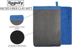 Pack of 2 Clay Mitt Auto Detailing Medium Grade Alternative Mitt for Flawless Removal of Surface Bonded Micro Contaminant (Blue)