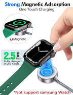 1Pack Multi Charging Cable Cord for Travel Essentials,Apple Watch Charger,iPhone Charger,[3-in-2] Type C/Lightning Cable Portable Designed for iWatch,iPhone 17-8,Galaxy S25-21,AirPods,iPad-1.5M Gray