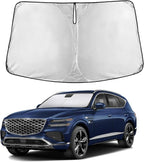 EcoNour Windshield Sunshade Compatible for Genesis GV80 2021-2023 2024 2025, Sun Visor for Front Windshield & Window Sun Shade Cover, UV Heat Blocker & Protector, Car Accessories