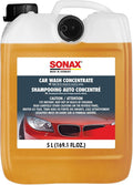 SONAX Car Wash Shampoo Concentrate 314500 | High-Foaming pH-Neutral Formula for Effective Cleaning | Safe on All Paint Wax Sealants & Coatings | Removes Dirt Grime and Road Film | 5L