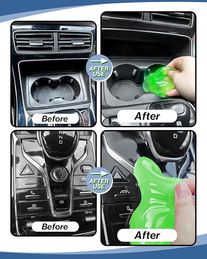 4-Pack Car Cleaning Gels, ALLGUO Reusable Car Cleaning Gel, Car Slime Cleaner&Dust Cleaning Gel for Car Interior, Keyboard Cleaner Gel, Car Gel Cleaner Putty Auto Detailing Tools Car Cleaning Supplies
