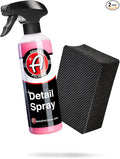 Adam's Polishes Detail Spray & Clay Block Kit- Reusable Hybrid Clay Bar Sponge that Removes Embedded Residues Like Brake Dust, Paint Overspray, & Industrial Fallout from Your Car, Truck, Van, or RV