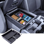 Center Console Organizer for 2019-2026 Chevy Silverado/GMC Sierra 1500, 2020-2026 Silverado/Sierra 2500HD 3500HD Accessories Armrest Storage Tray (Applicable only to Split Bench Seat)