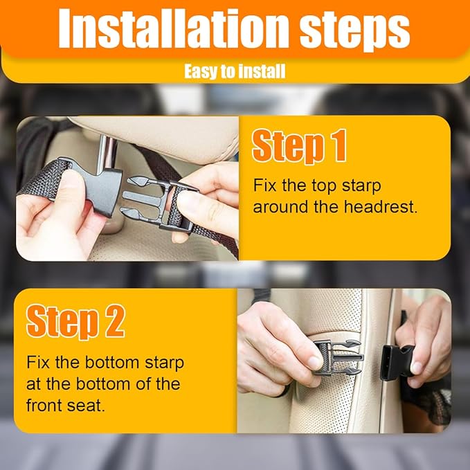 ZIMISI Car Backseat Organizer, Oxford Cloth Kick Mats Back Seat Protector with 9 Pockets & Clear Tablet Holder, Universal Waterproof Car Road Trip Essentials Storage Accessory (2PCS)