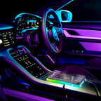 Wireless Charger Car Fast Charging pad, POLMXS Wireless Phone Charger Cell Phone RGB Light up Cordless Charging mat Compatible with iPhone 11/12/12/14/15 Galaxy S21/S22/S23/24 Airpod (C15 PAD)
