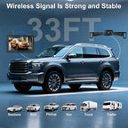 Wireless Revesing Camera with 5" Monitor Upgrade for Car Waterproof Backup Camera Digital Signal Wide View Night Vision System Back Up Cameras for 2014 Silverad Car Van SUV Truck Vehicles