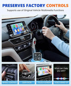 2026 4-in-1 Mini Wireless CarPlay & Android Auto Adapter Support AirPlay/MirrorLink, Convert Wired to Wireless, Auto-Connect for Daily Commute, 5.8GHz Stable Connection, Plug & Play Dongle