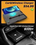 CarQiWireless Wireless Charger for Honda Civic 2026 2025 2024 2023 2022,Automotive Center Console Organizer Wireless Charging Pad for 2022-2026 Honda Civic Sport Accessories
