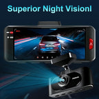 PERNIS 4K Dash Cam Front and Rear, STARVIS Sensor, Free Card Included, 2.4GHz WiFi Dual Dash Camera for Cars, Built-in GPS, Night Vision, G-Sensor, Emergency Lock, 3.16'' IPS, Parking Mode