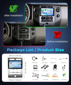 Rimoody 4G+64G Android 15 Car Stereo for Ford Expedition 2007-2014 (Manual A/C) Wireless Carplay Android Auto, 9'' in-Cell Screen Head Unit with GPS/Bluetooth 5.0/FM RDS/EQ/5G-WIFI Backup Camera SWC
