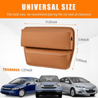 Ziciner Car Seat Gap Organizer, Premium Leather Auto Seat Storage Box, Vehicle Adjustable Front Seat Gap Filler, Car Seat Side Pocket Organizer for Phones, Glasses, Keys, Money, Cards (Khaki)
