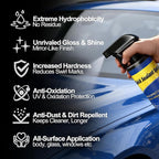 500ML Ceramic Coating for Cars: Quick Effect Coating Agent for Car Motorcycles Trucks & RVs - Extreme Hydrophobic Water Beading & Deep Gloss Shine for Long-Lasting Polish Spray Wax