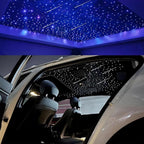 AKEPO Small Size 16W Twinkle Meteor APP Fiber Optic Light Kits, Shooting Star+RGBW Music Activated 550pcs 0.03in/0.75mm 9.8ft/3m Optical Fiber Star Ceiling Light Kit for Car Starlight Headliner/Home