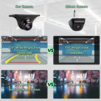 Car Backup Camera with Dynamic Trajectory Guide Line, GreenYi AHD1080P Reverse Rear View Cam, Adjustable Fisheye Lens, Night Vision Waterproof 170 Degree Wide View