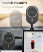 GALVANOX Phone Holder for Tesla Model 3 / Model Y - Magnetic Car Mount with Wireless Charging (Compatible with MagSafe)