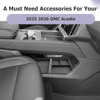 LUWU Lower Center Console Organizer Compatible with 2024-2026 GMC Acadia Elevation/AT4/Denali Accessories Armrest Console Storage Box Armrest Organizer Insert Tray Glove Organizer Tray ABS Material
