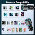 6 Pack 40W USB C Car Charger Fast Charging, Dual 20W Type C Port Cigarette Lighter Adapter, 12V USBC Plug Accessories Bundle for iPhone 17 16 15, Samsung Galaxy S26 S25, Google Pixel 10 Android Phone