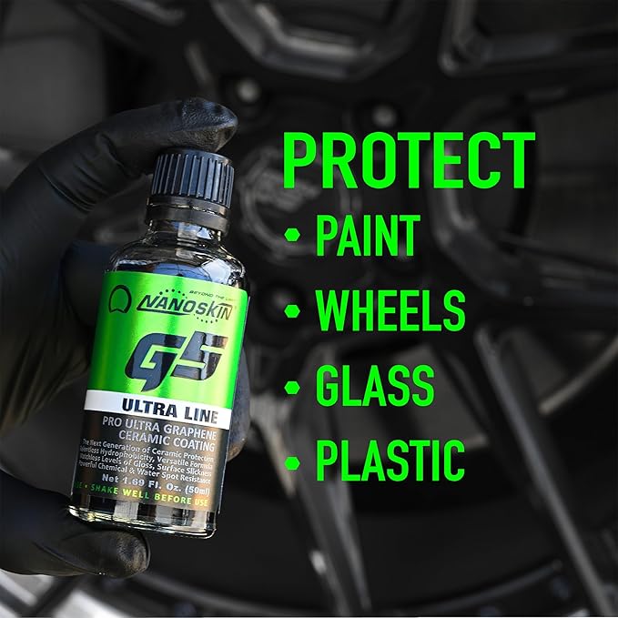 Nanoskin Ultra Line G5 Ultra Graphene Ceramic Coating – Durable Ceramic Paint Coating for Car Detailing | Apply After Car Wash, Clay Bar, Car Polisher | For Cars, Trucks, Boats, RV, Motorcycles & More