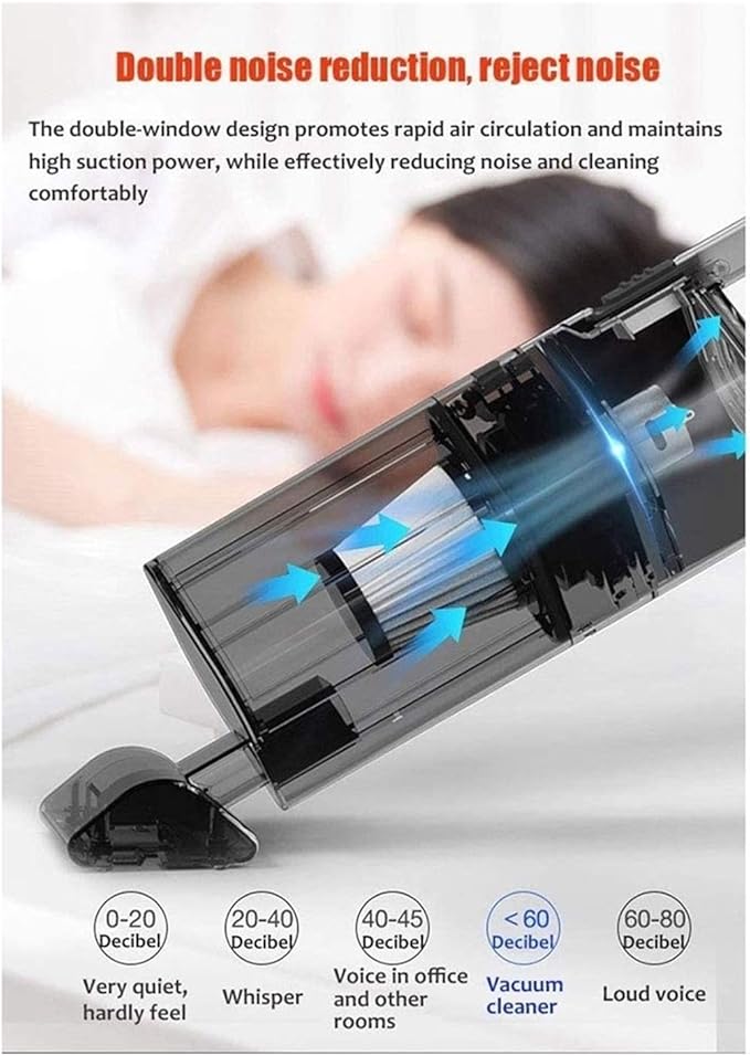 Portable Car Vacuum Cleaner: High Power Corded Handheld Car & Auto Accessories Kit for Detailing and Cleaning Car Interior (Color : B)