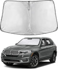EcoNour Windshield Sunshade Compatible for BMW X5 2014-2016 2017 2018, Sun Visor for Front Windshield & Window Sun Shade Cover, UV Heat Blocker & Protector, Car Accessories