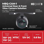 MB Quart MBQ-CAM-1 Auxiliary Camera Kit with Universal Mount, Works as Rear View, Reverse or Backup Vehicle Camera, 1/3" CMOS Sensor, IP67 Waterproof