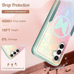 for Samsung Galaxy A14 5G Phone Case - Compatible with MagSafe Women Girls Cute Magnetic Protective Cover Kawaii Girly Butterfly Heavy Duty Shockproof Design for Samsung Galaxy A14 5G Cases