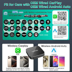 Car TV Mate Pro with Wireless CarPlay and Android Auto Adapter,Upgrade HDMl Multimedia Adapter for TV Stick Converter,HDMI Car Play Dongle (Black)