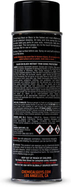 Chemical Guys AIR_SPRAY_1 Black On Black Instant Trim Shine Exterior Spray Dressing & Protectant, (Safe for Cars, Trucks, SUVs, RVs, & More) 11 fl oz