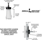 3 Pack Drill Brush Power Scrubber Cleaning Brush - Soft White Drill Brush Set - Car Detailing Kit - Cleaning Drill Brush Set for crevices and Hard to get to Areas - Power Scrubbing Brush for Drill
