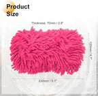 HARFINGTON Car Wash Sponge 9.1" x 4.7" Chenille Microfiber Mitt Scratch-Free Absorbent Scour Scrubber Cleaning Sponge for Washing Detailing on Cars, Trucks, SUV, Boats, RVs, Pink