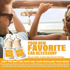 C Classy Hanging Car Air Freshener 2 Pack, Spellbound Love Essential Oil Diffuser, Long-Lasting Fragrance, Cute Glass Bottle Car Accessories for Women & Men, Made in USA