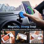 OWKEY for Samsung Galaxy S21 Case with Stand, Magnetic Shockproof Case Fit for Magsafe Translucent Matte Cover for Samsung S21, White