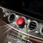 Car Air Freshener Vent Clip Fragrance Long Lasting Auto Odor Eliminator - Made with Natural Plant Extracts - Red Leather Diffuser with 2 Pieces Blue Moment Scent Refills