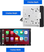 JENSEN J1CA7 7-inch Certified Apple CarPlay Android Auto | Double DIN Touchscreen Car Stereo Radio | Bluetooth Hands Free Calling & Music Streaming | Backup Camera Input | USB Playback & Charging