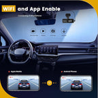 4K Dash Cam with WiFi, 4K Front+1080P Rear, Dual Camera, Gravity Sensing, Parking Monitoring, Loop Recording, Night Vision, Parking Mode