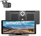 Portable CarPlay Screen for Car 10.26" HD IPS Touchscreen with 4K Dash Cam Front and Rear, 1080P Backup Camera Wireless Carplay & Android Auto Car Audio Receivers