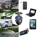 2PCS, 12V USB Outlet, VANONE Aluminum Alloy Dual 18W QC3.0 Ports & 36W PD USB Charging Port 12 Volt Outlet Charger Socket, Accessories for Car Boat Marine Motorcycle RV ATV Truck Golf Cart