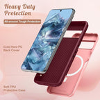 for Google Pixel 8 Pro Case - Compatible with MagSafe Women Girls Cute Magnetic Protective Cover Girly Kawaii Unique Pretty Heavy Duty Shockproof Design for Google Pixel 8 Pro Phone Cases