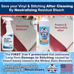 Marine Vinyl Protectant + UV Shield & Residual Bleach Neutralizer, Coconut Scent, for Boat Seats, Vinyl & Plastics | Non-Greasy, Matte Finish, Light Gel | 32oz